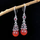 Layered Leaf Dangle (Red)