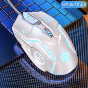 White colorful light-6D button silent version (Pack of 2)