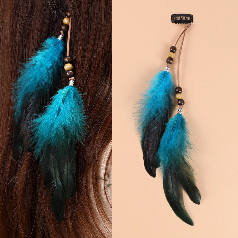 Colorful feather hairband - image 5