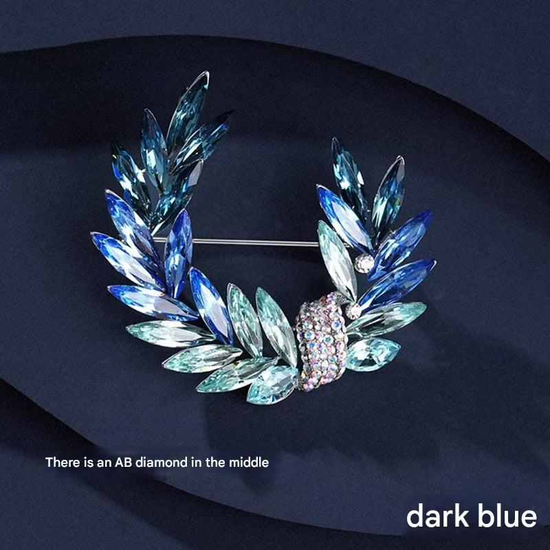 Elegant brooch worn on coat and dress