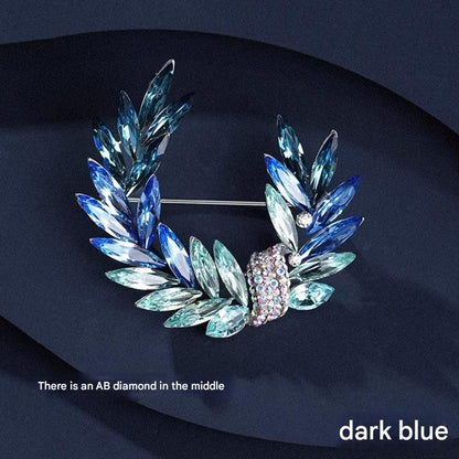 Elegant brooch worn on coat and dress