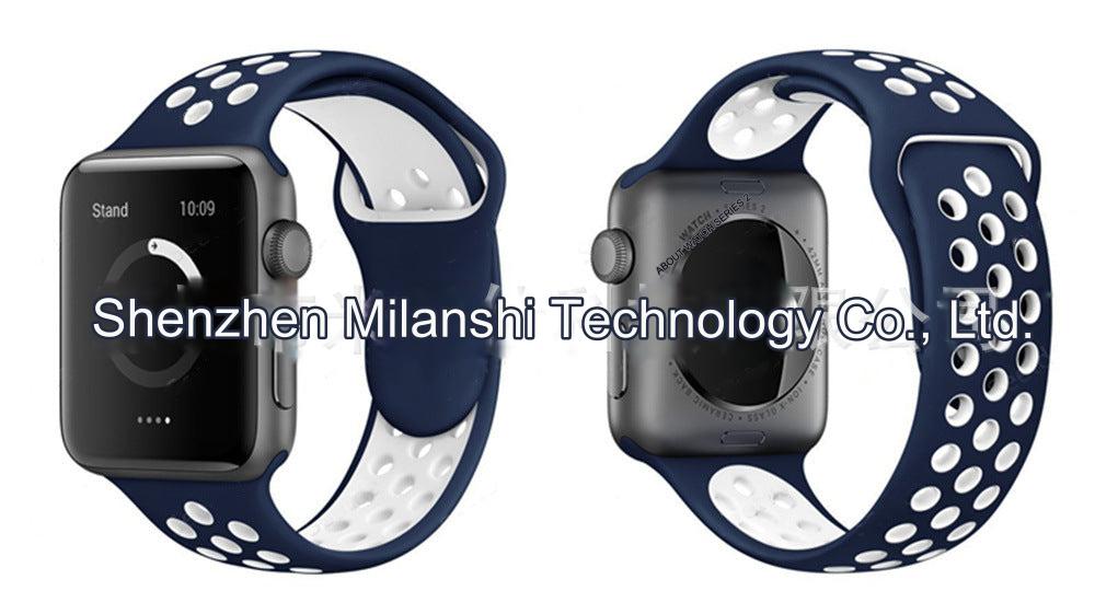 Dual Color Silicone Sport Band for Apple Watch Series 6, 7, 8, SE and Ultra - Comfortable & Durable