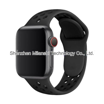 Dual Color Silicone Sport Band for Apple Watch Series 6, 7, 8, SE and Ultra - Comfortable & Durable