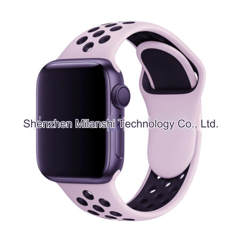 Dual Color Silicone Sport Band for Apple Watch Series 6, 7, 8, SE and Ultra - Comfortable & Durable