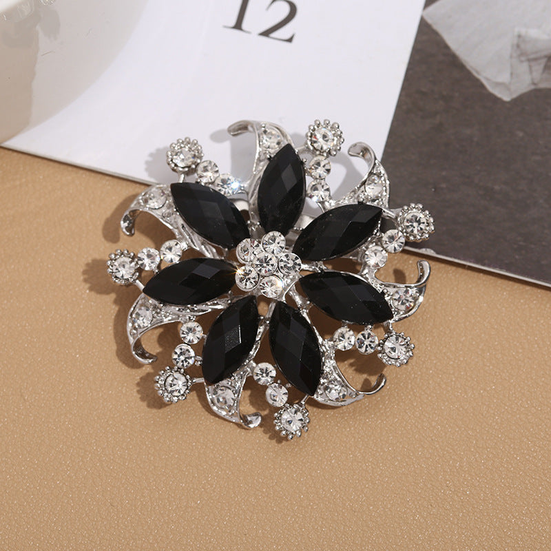 Premium Alloy Flower Brooch Pin Image 1