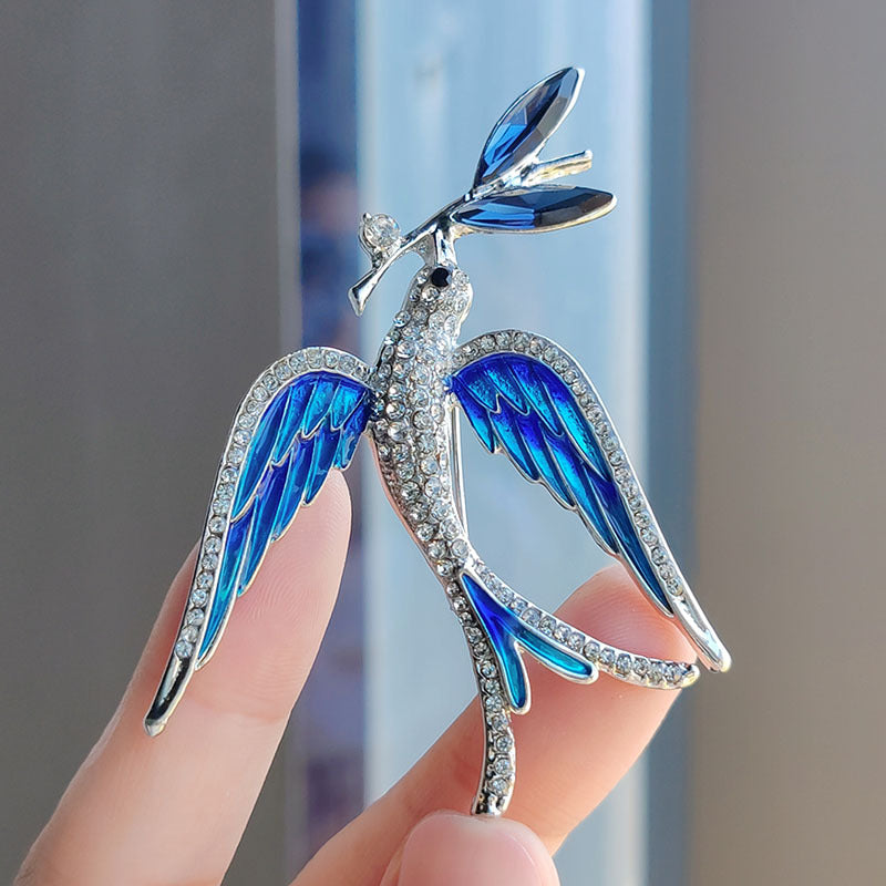 Blue Swallow Brooch Image 1