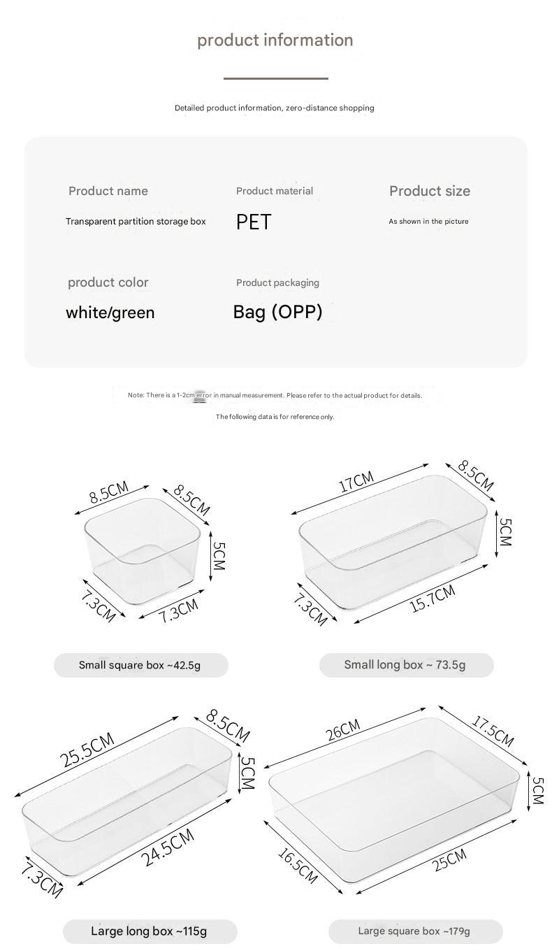 transparent plastic stationery box