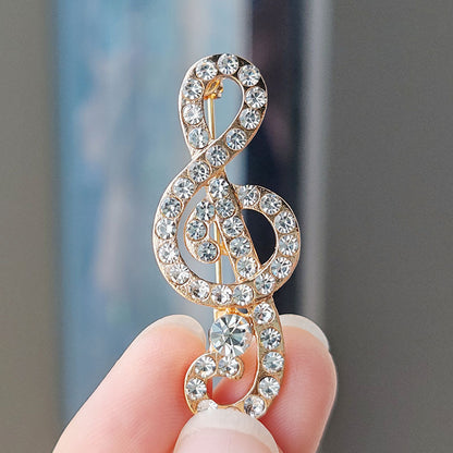 Creative Musical Note Brooch Image 3