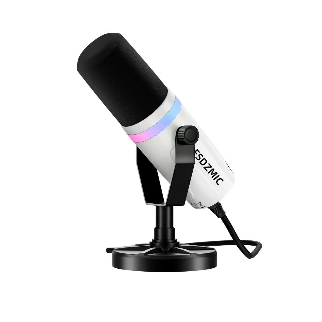 rgb microphone on stand