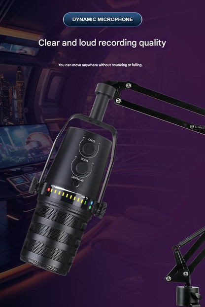 Dynamic USB/XLR Microphone for desktop and mobile