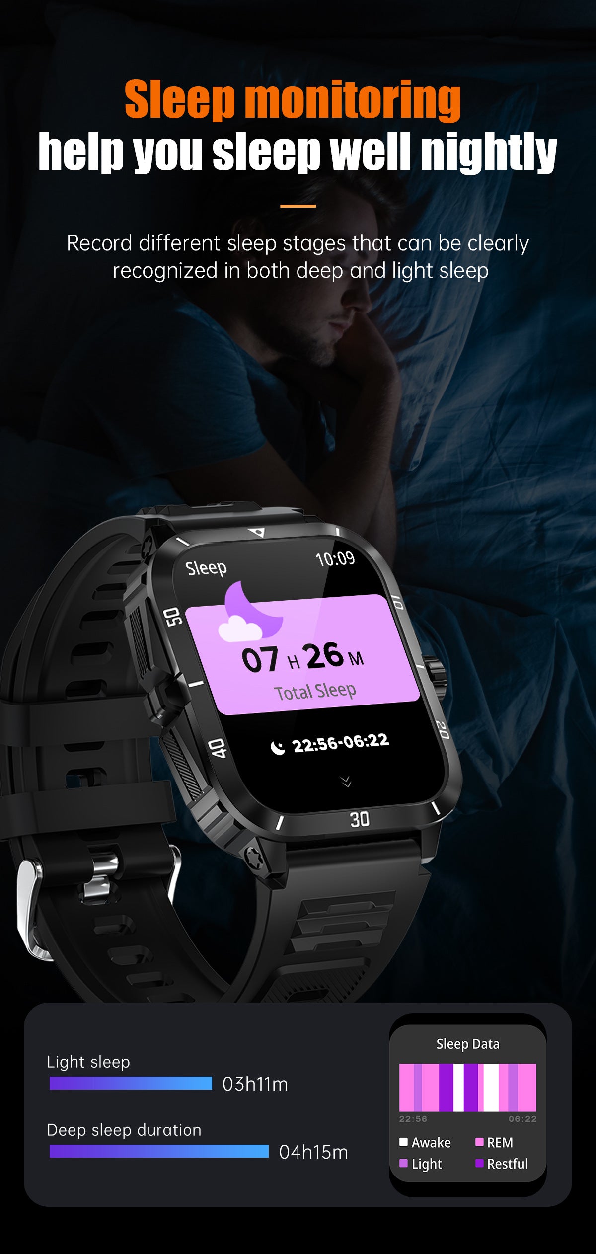 Smart sports watch Bluetooth calling feature