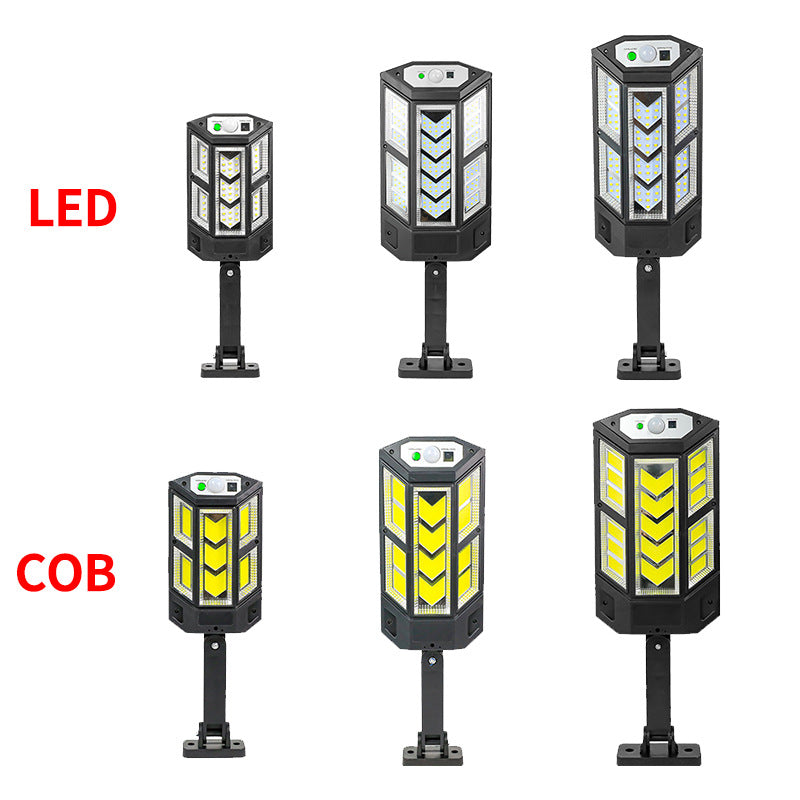 different angles of solar LED lights outdoor