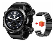 Black Resin + Black Three-Prong Steel Strap