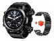 Black Resin + Black Three-Prong Steel Strap