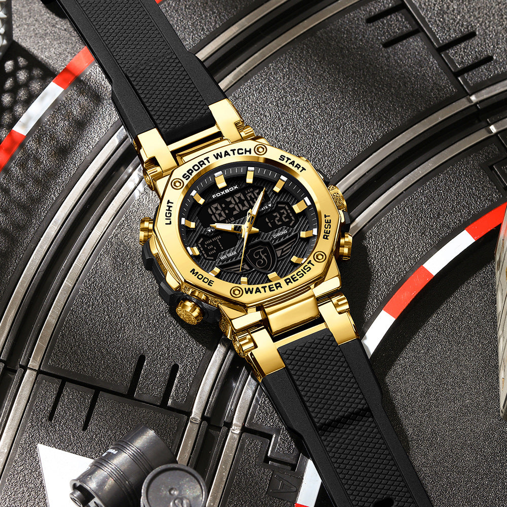 Waterproof digital sports watch angle view
