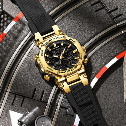 Waterproof digital sports watch angle view