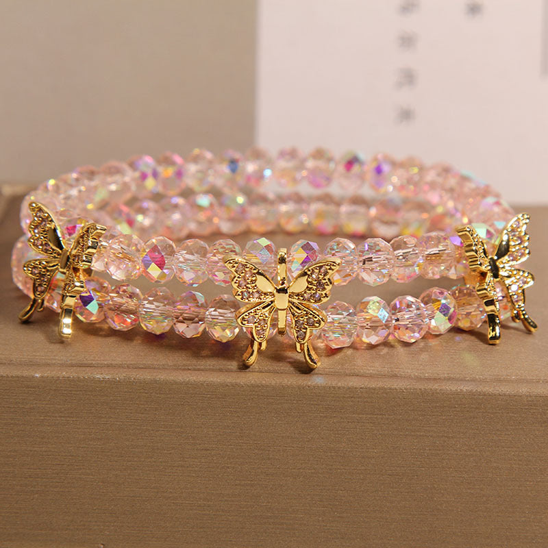Elegant White Crystal Bracelet - Close Up Image 2