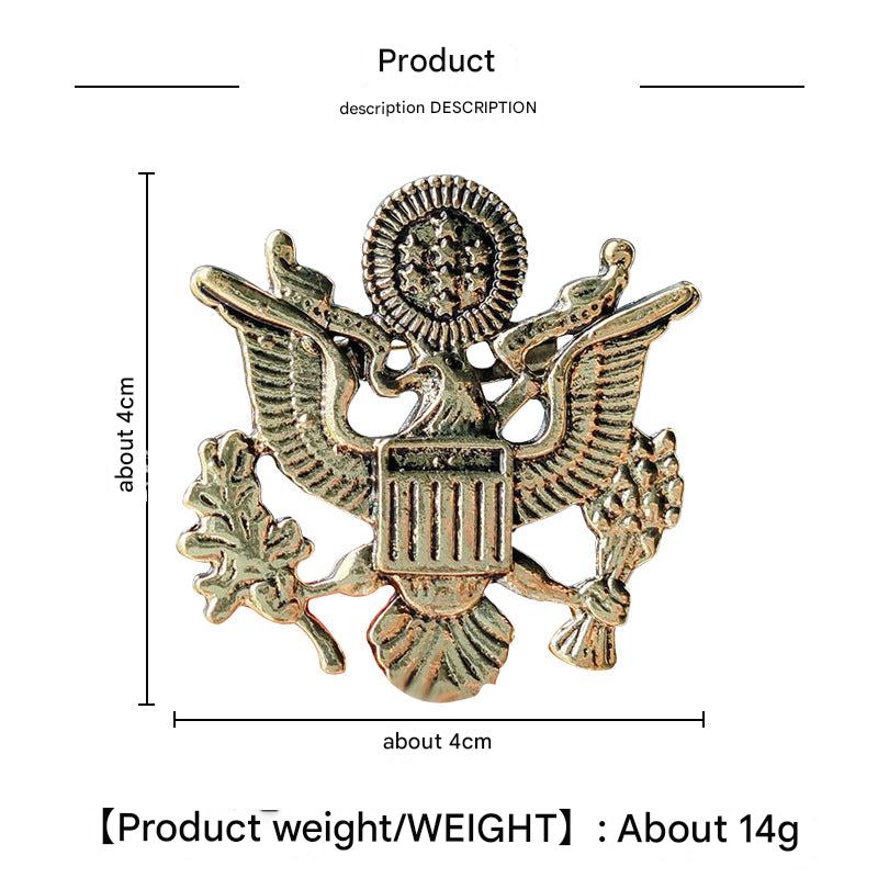 High-quality alloy brooch detailed view