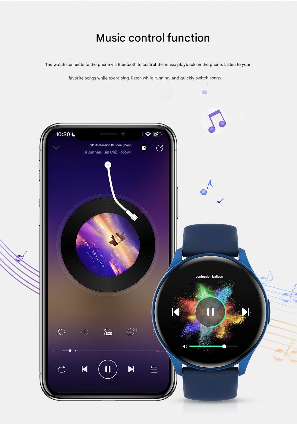 ZW60 Smartwatch AMOLED Display Front View
