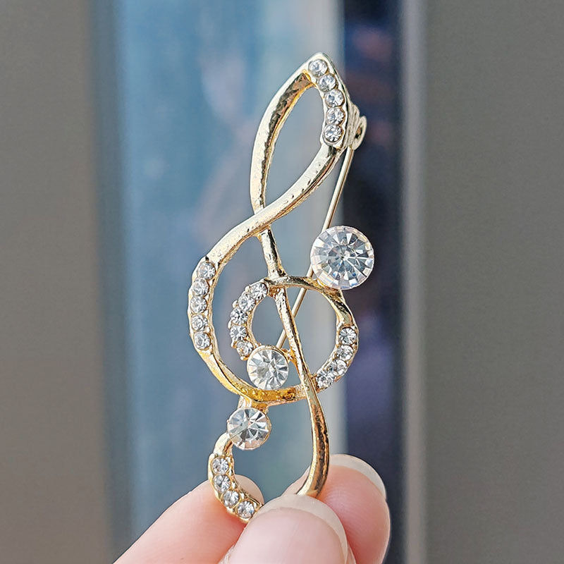 Creative Musical Note Brooch Image 5