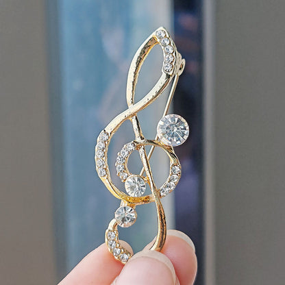 Creative Musical Note Brooch Image 5
