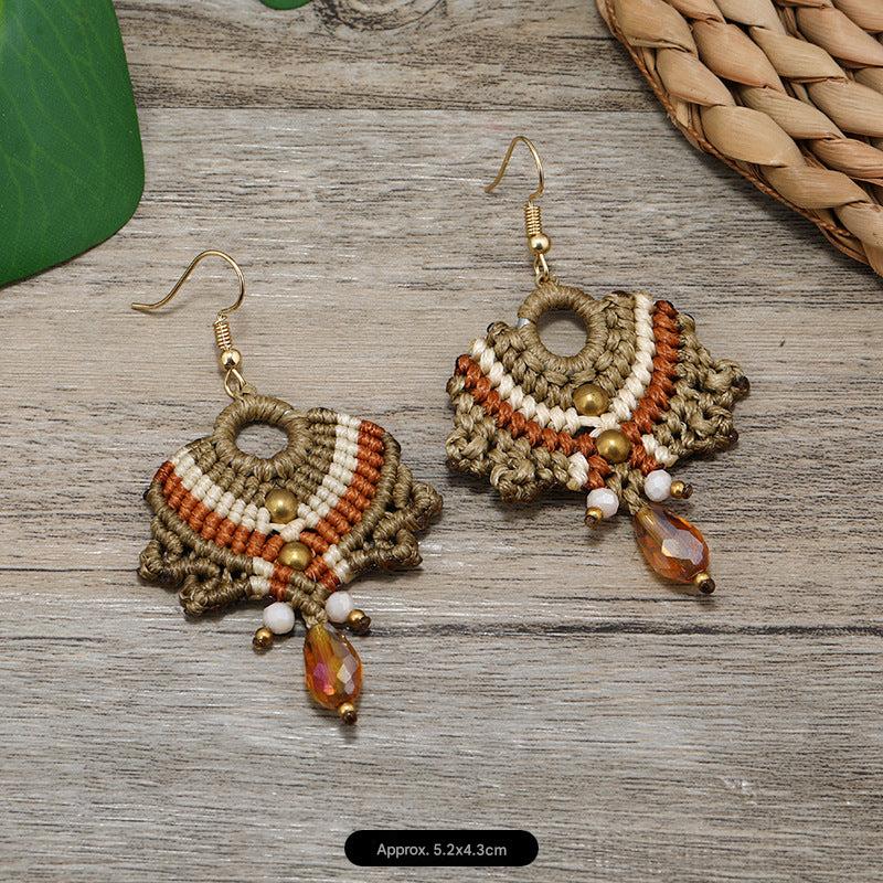 Bohemian woven earrings design 2