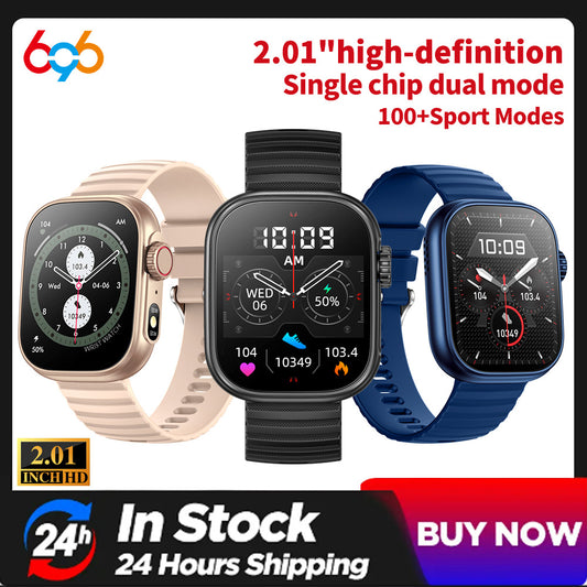 Smartwatch in a sleek deep blue color