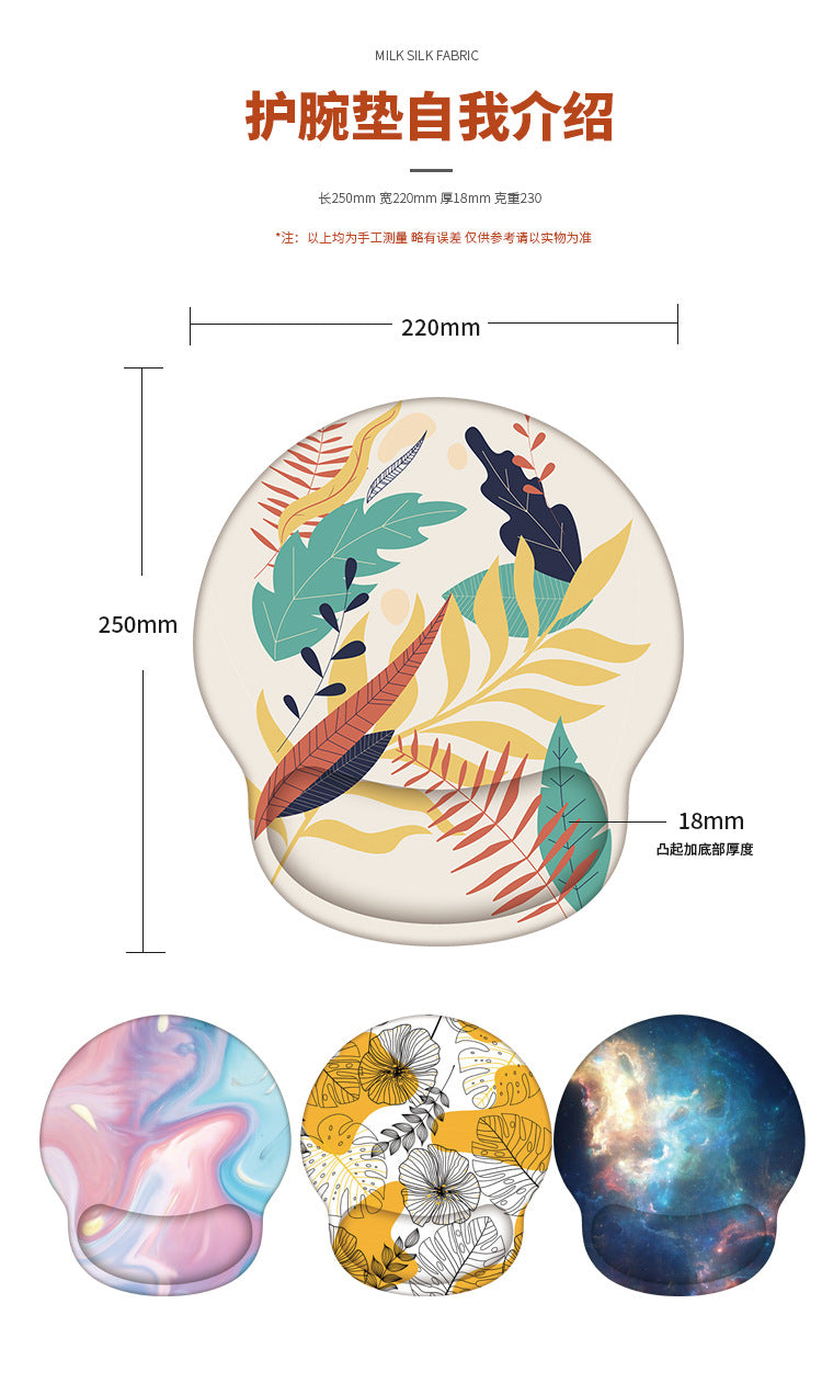 Custom Memory Foam Wrist Support Mouse Pad & Keyboard Rest for Ergonomic Comfort - Vibrant Designs