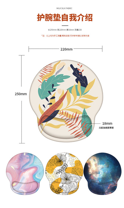 Custom Memory Foam Wrist Support Mouse Pad & Keyboard Rest for Ergonomic Comfort - Vibrant Designs