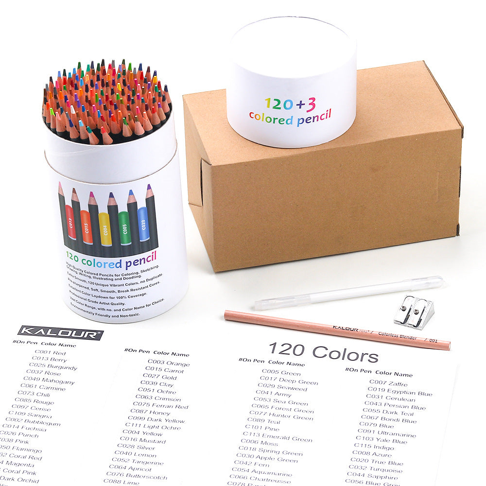 KALOUR 120-Color Premium Colored Pencil Set for Artists - Art Supplies for Drawing, Sketching & Coloring