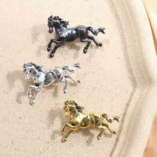 Vintage horse brooch gunmetal