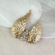Minimalist Matte Gold Feather Brooch