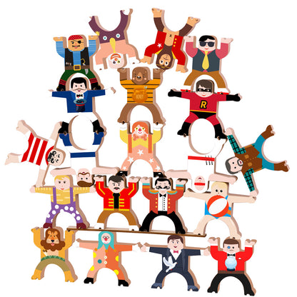 Family tower stacking toy