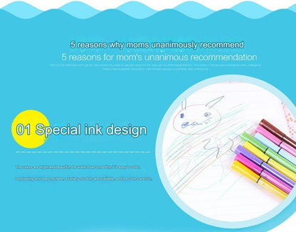 Vibrant Washable Watercolor Markers Set for Kids – 12/24/36 Colors for Art and Craft Enthusiasts