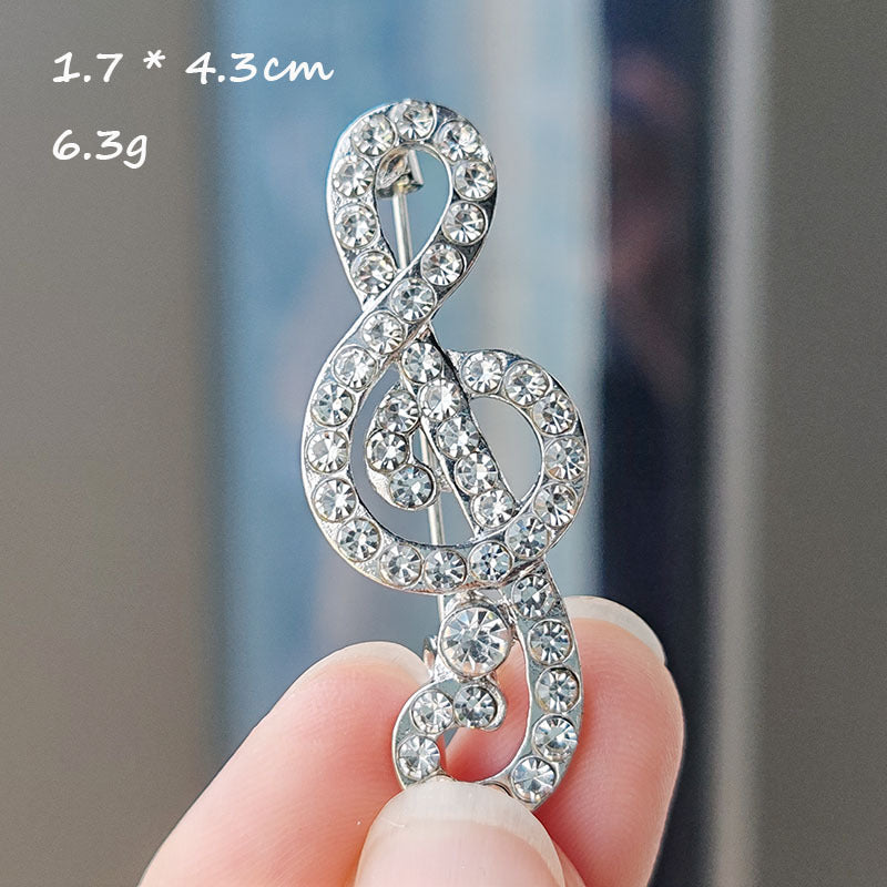 Creative Musical Note Brooch Image 4