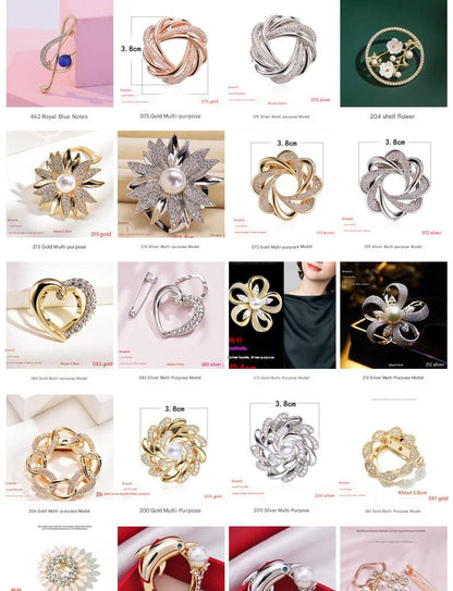 Beautiful floral design pin for casual wear