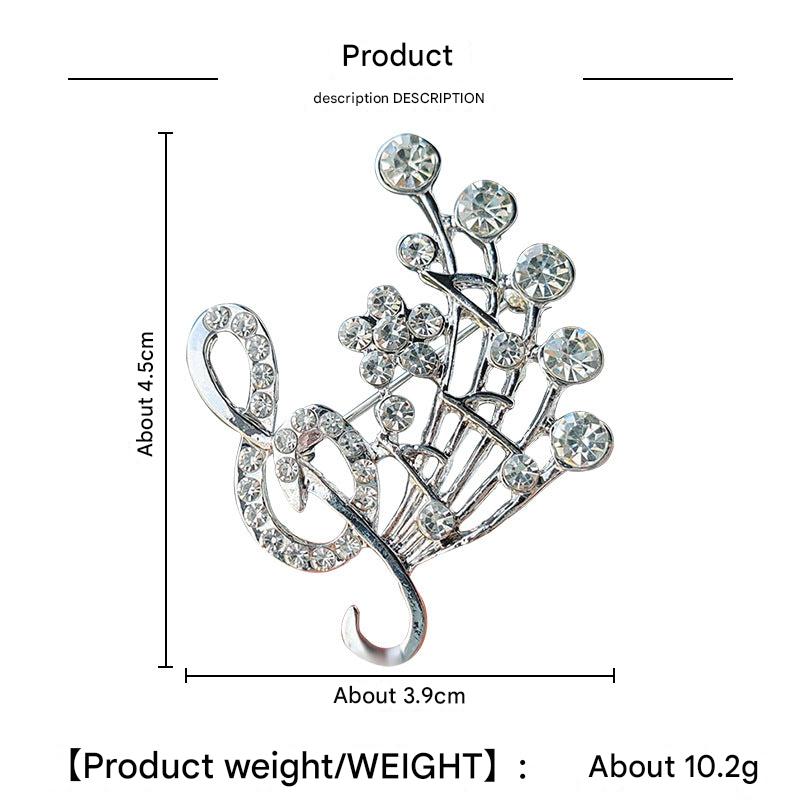 Creative Musical Note Brooch Image 6