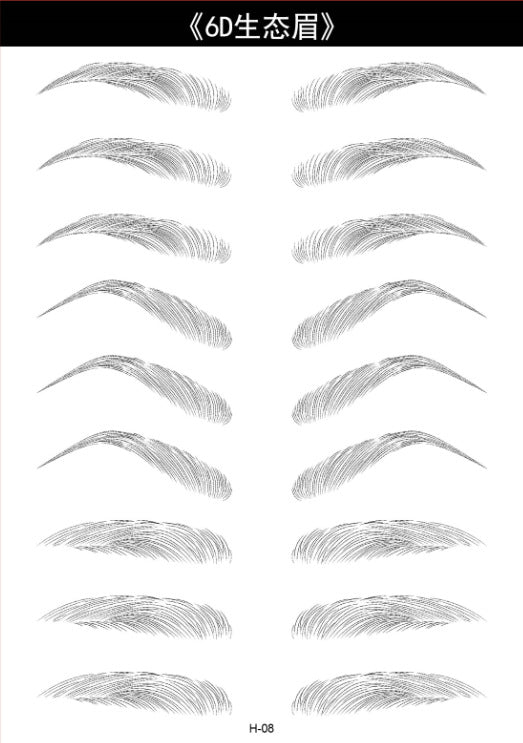 6D waterproof eyebrow tattoos natural look image 1