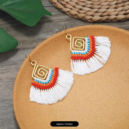 Bohemian woven earrings design 2