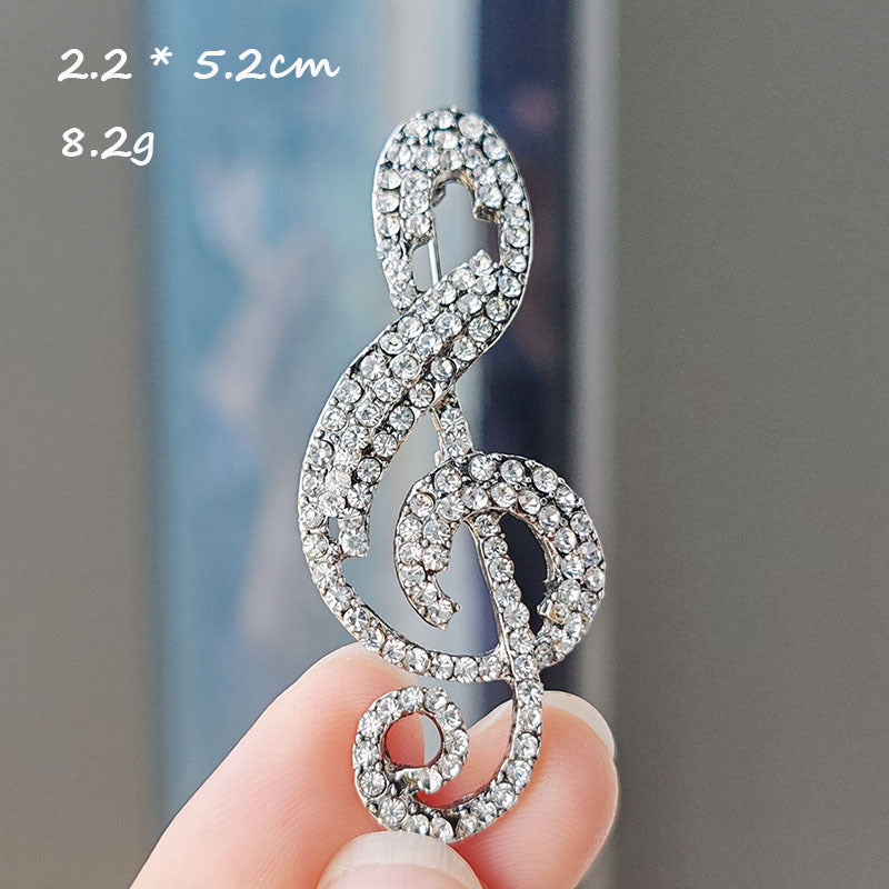 Creative Musical Note Brooch Image 4