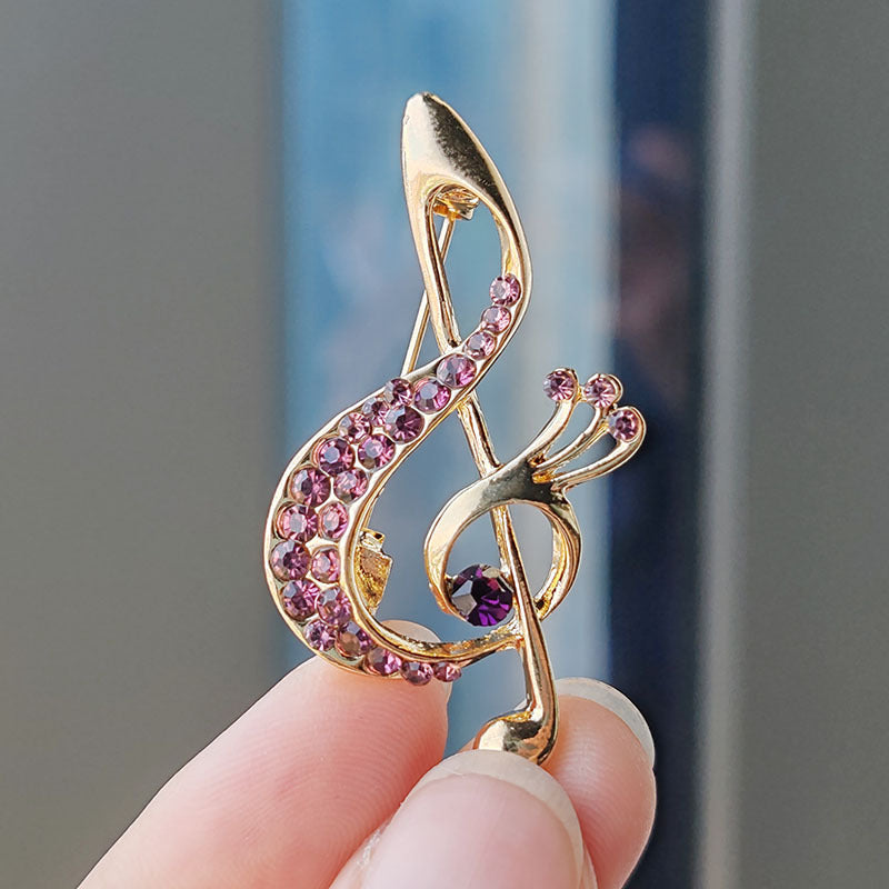 Creative Musical Note Brooch Image 4
