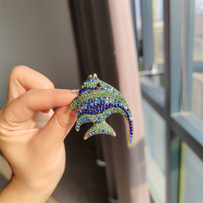 Tropical Fish Brooch Close-up View