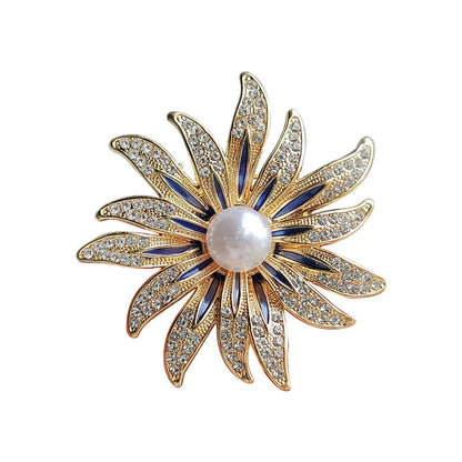 Stylish sunflower brooch display