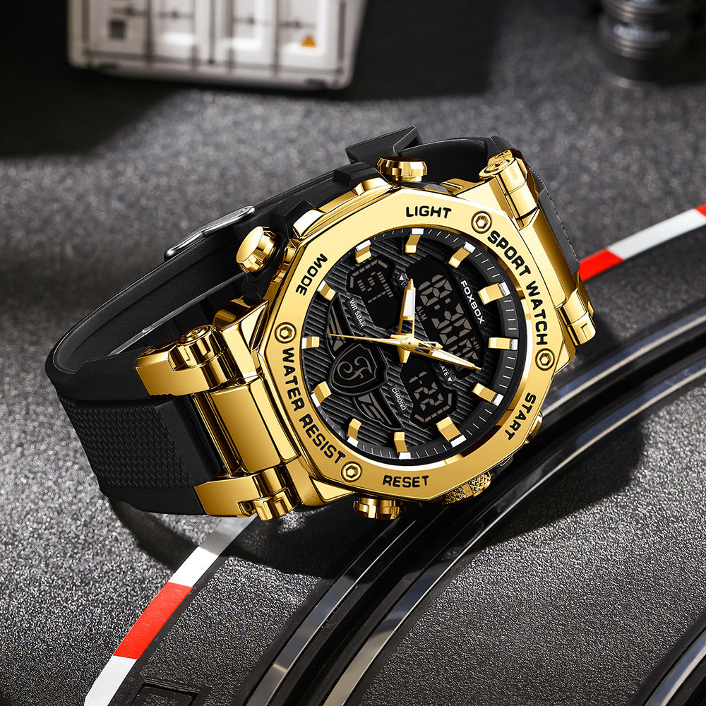 Multi-function sports watch display close-up
