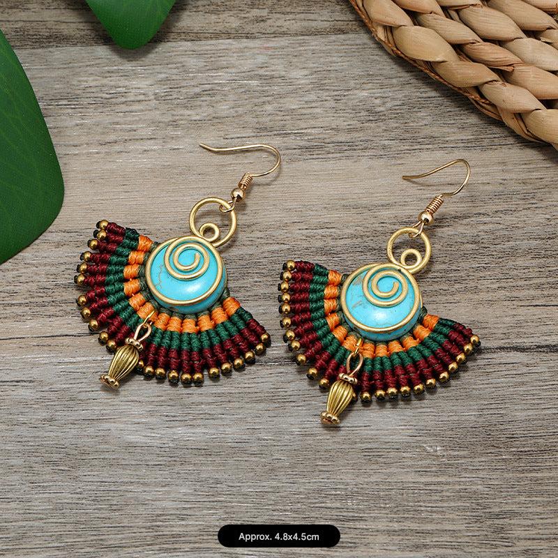 Bohemian woven earrings design 8