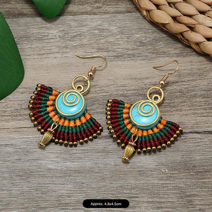 Bohemian woven earrings design 8