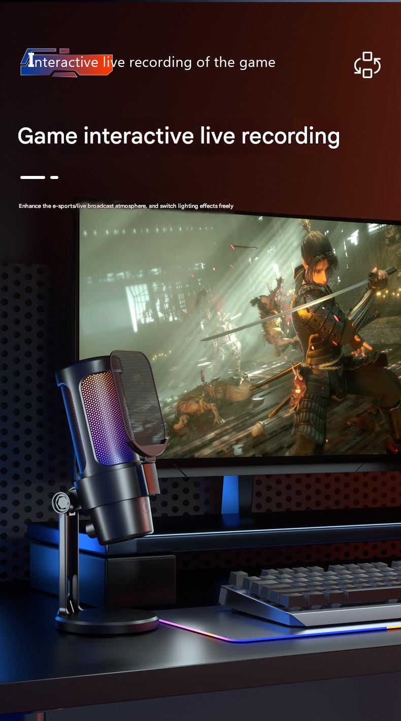 USB Live Streaming Microphone with Colorful Lights image 8