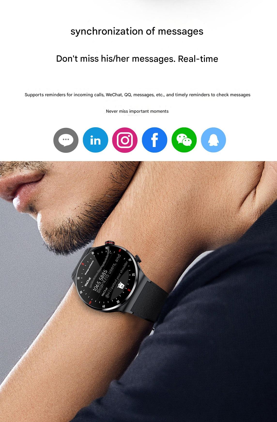 QW33 Smartwatch with Health Monitoring Features