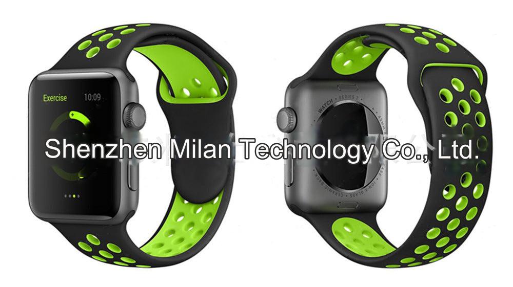 Dual Color Silicone Sport Band for Apple Watch Series 6, 7, 8, SE and Ultra - Comfortable & Durable