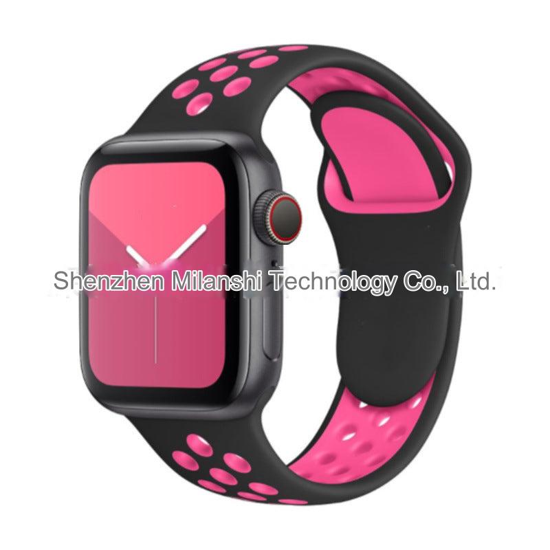 Dual Color Silicone Sport Band for Apple Watch Series 6, 7, 8, SE and Ultra - Comfortable & Durable